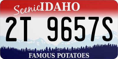 ID license plate 2T9657S