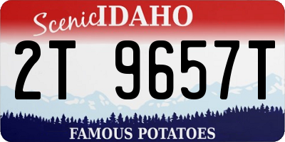 ID license plate 2T9657T