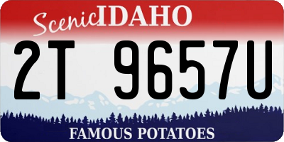 ID license plate 2T9657U