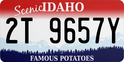 ID license plate 2T9657Y