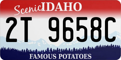 ID license plate 2T9658C