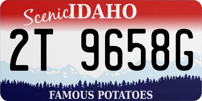 ID license plate 2T9658G