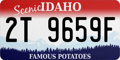 ID license plate 2T9659F