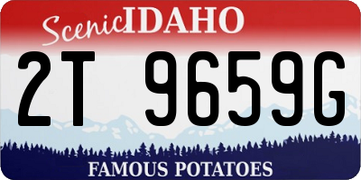 ID license plate 2T9659G