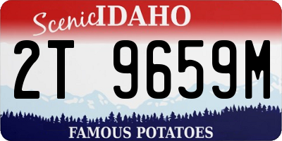 ID license plate 2T9659M