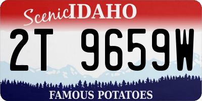 ID license plate 2T9659W