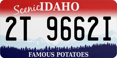 ID license plate 2T9662I