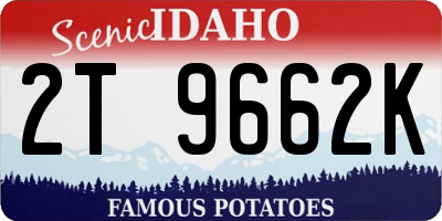 ID license plate 2T9662K