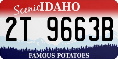 ID license plate 2T9663B