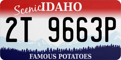 ID license plate 2T9663P