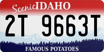 ID license plate 2T9663T