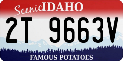 ID license plate 2T9663V