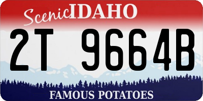 ID license plate 2T9664B