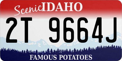 ID license plate 2T9664J