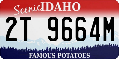 ID license plate 2T9664M