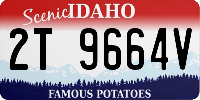 ID license plate 2T9664V