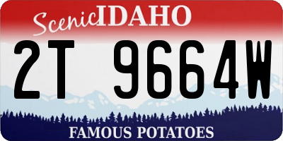 ID license plate 2T9664W