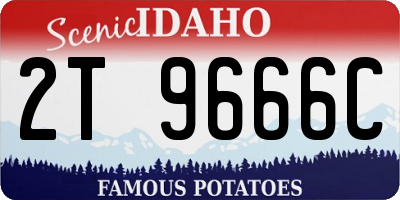 ID license plate 2T9666C