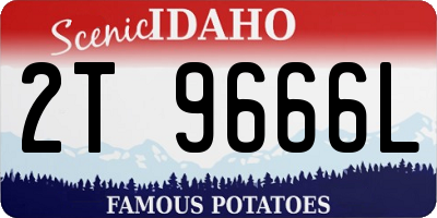 ID license plate 2T9666L