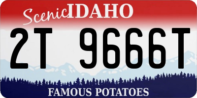 ID license plate 2T9666T