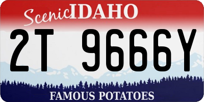ID license plate 2T9666Y