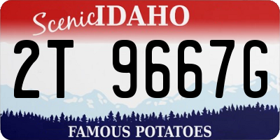 ID license plate 2T9667G