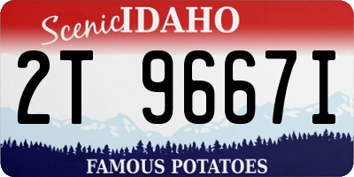 ID license plate 2T9667I