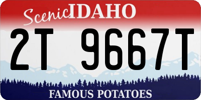 ID license plate 2T9667T