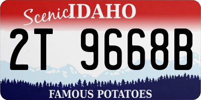 ID license plate 2T9668B