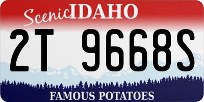 ID license plate 2T9668S