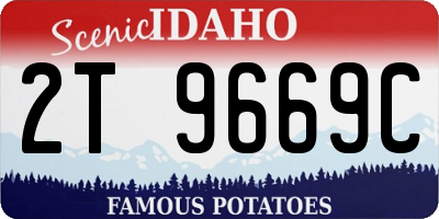 ID license plate 2T9669C