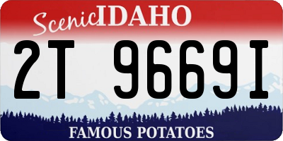 ID license plate 2T9669I