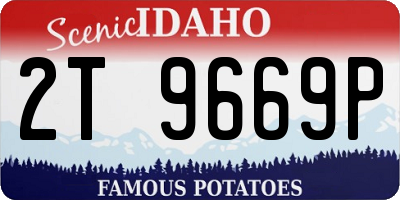 ID license plate 2T9669P