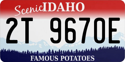 ID license plate 2T9670E