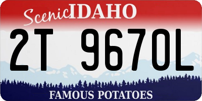 ID license plate 2T9670L