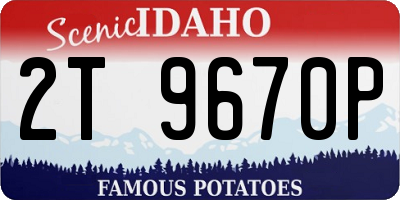 ID license plate 2T9670P
