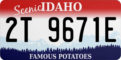 ID license plate 2T9671E