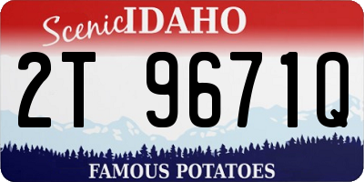 ID license plate 2T9671Q