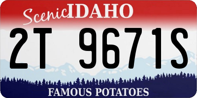 ID license plate 2T9671S