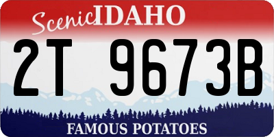 ID license plate 2T9673B