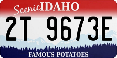 ID license plate 2T9673E