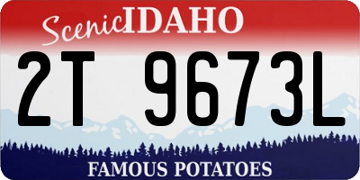 ID license plate 2T9673L
