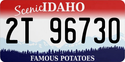 ID license plate 2T9673O