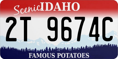 ID license plate 2T9674C