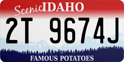 ID license plate 2T9674J