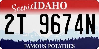 ID license plate 2T9674N