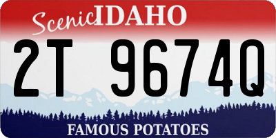 ID license plate 2T9674Q