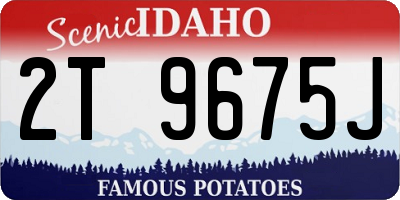 ID license plate 2T9675J