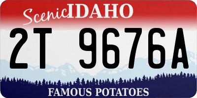 ID license plate 2T9676A