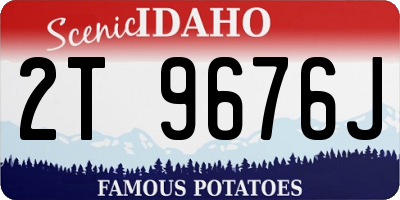 ID license plate 2T9676J
